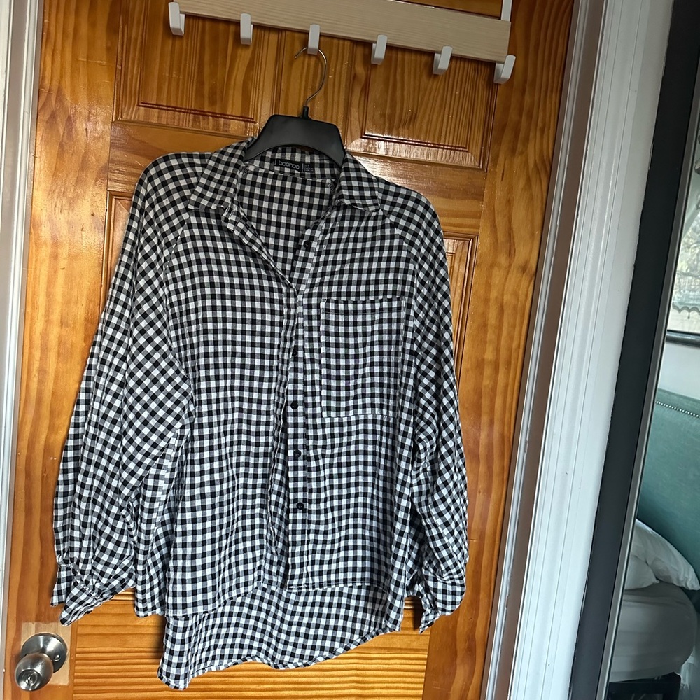 Black and White Checkered gingham Shirt